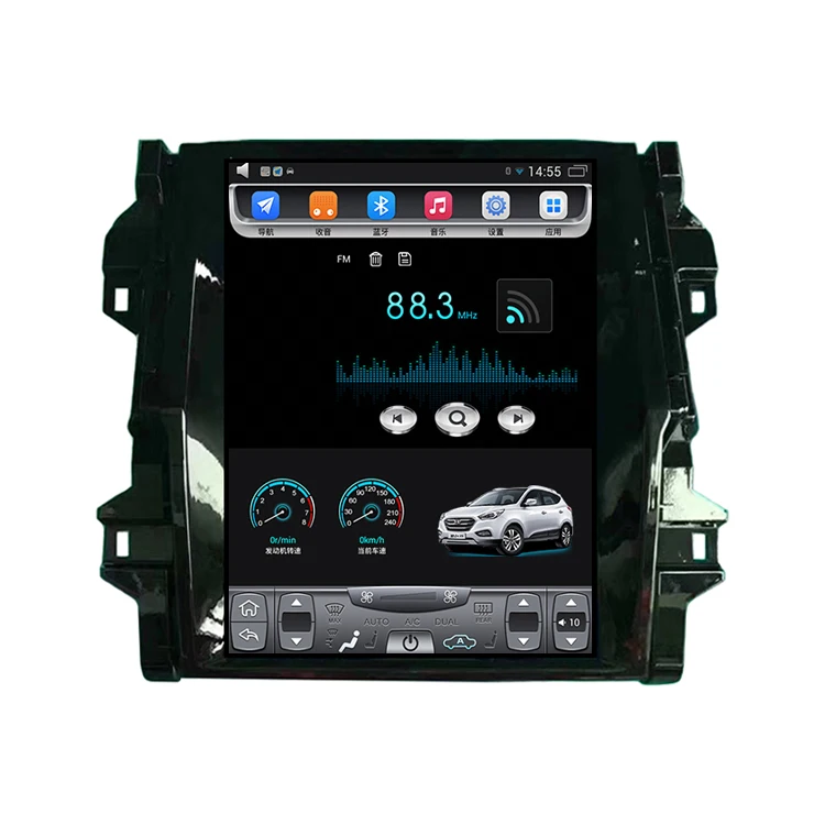 16 Fortuner 12 1 Inch Vertical Touch Screen Android Car Gps Navigation With Multimedia Video Bluetooth Wifi Vehicle Gps Aliexpress