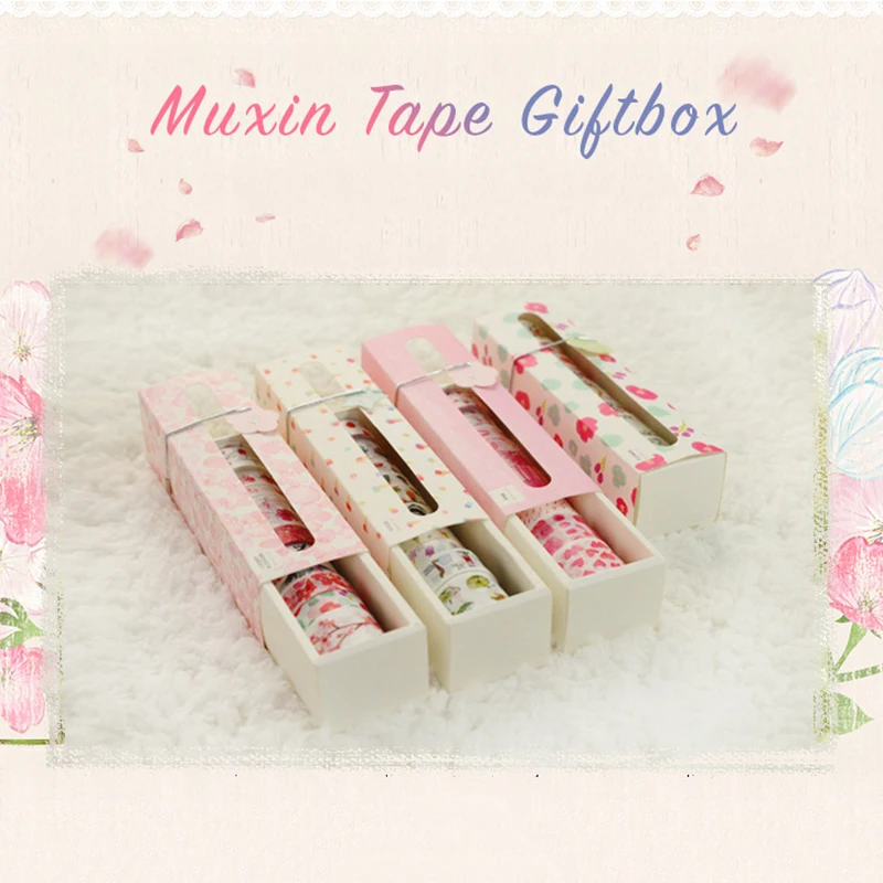 

1 set Petal animal color paper masking tape starry washi tape for diary album scrapbooking decoration Stationery gift box 4013