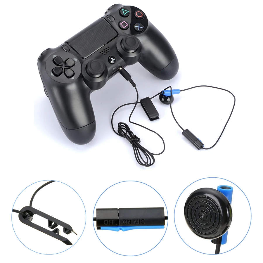 Оригинальная Черная гарнитура 1 2 м для Sony Playstation 4 PS4 игровые наушники с микрофоном