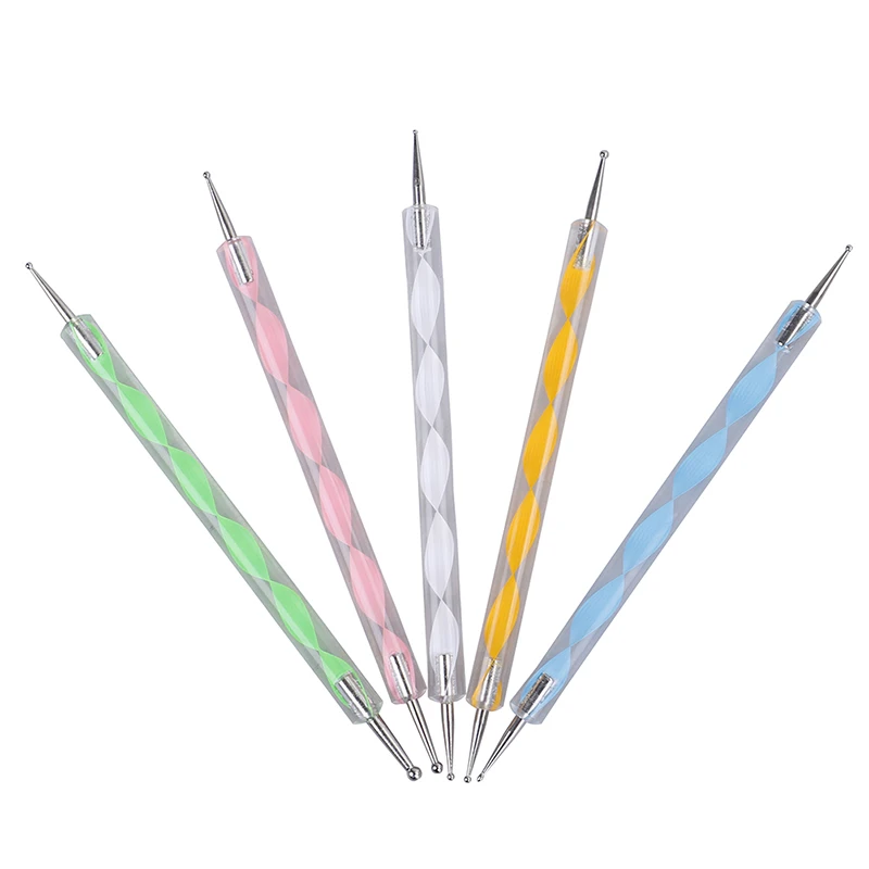 

5Pcs Dotting Tools Painting Stencils Rocks Template Set Acrylic Rods Ball Stylus Painting Pottery Clay Craft Nail Stamp