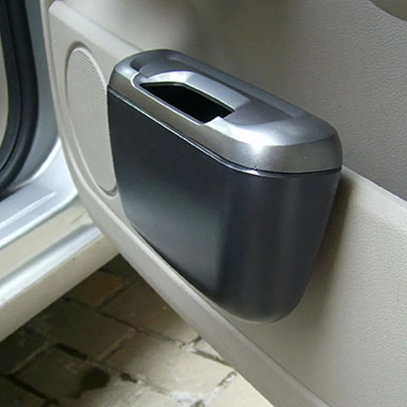 

New Car Trash Holder Garbage Bin Rubbish Storage Box Container Trash Can with Lid Cleaning Supplies Plastic Container Storage