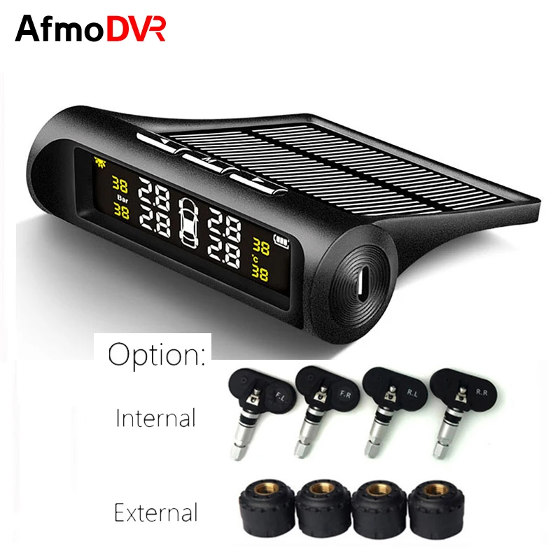 AfmoDVR TPMS солнечная система контроля давления в шинах мощность универсальные