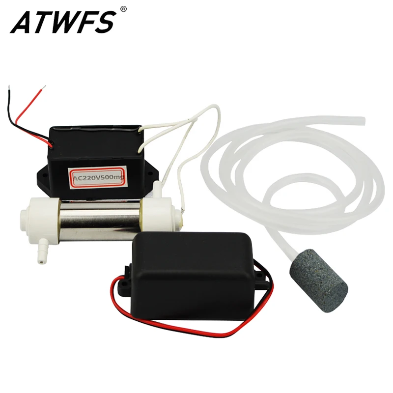 1 Набор, 220 В, 500 мг/ч, сделай сам, генератор озона для дома, очиститель воды, воздушный генератор воды, генератор озона+ труба+ воздушный насос+ воздушный камень