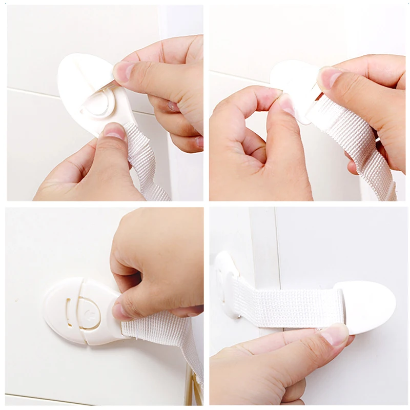 10Pcs/lot Safety Locks Infant Safety Lock Security Blocker Padlock Baby Safe Protection Fridge Cabinet Doors Drawers