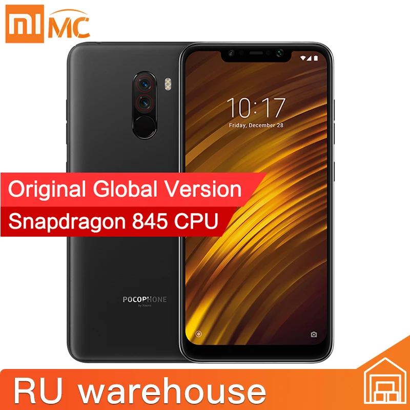 Универсальная версия Xiaomi POCOPHONE F1 6 ГБ 64 Гб Snapdragon 845 18 &quotэкран LiquidCool 20 МП