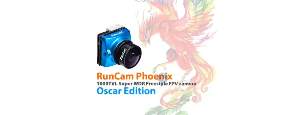 

RunCam Phoenix Oscar Edition 1000TVL DC 5-36V 1/3" 120dB WDR Sensor FPV Camera with 2.5mm Lens NTSC/PAL Switchable for FPV Drone