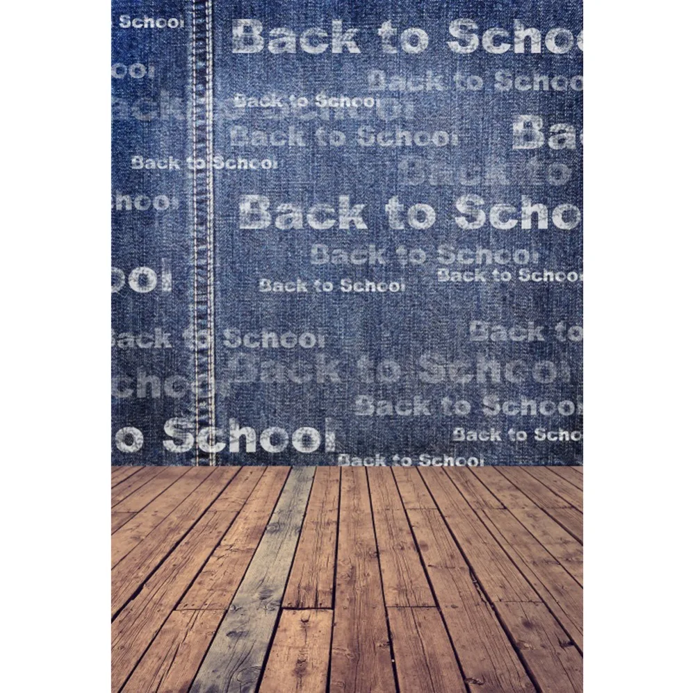 

Laeacco Wood Backgrounds Planks Board Back To School Words Pattern Study Baby Portrait Photo Backdrops Photocall Photo Studio
