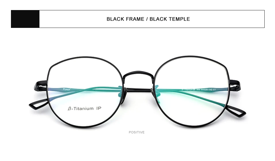 FONEX из чистого титана, оптические очки для женщин, новинка, негабаритные очки кошачий глаз, оправа, очки по рецепту, очки для близорукости, очки 868