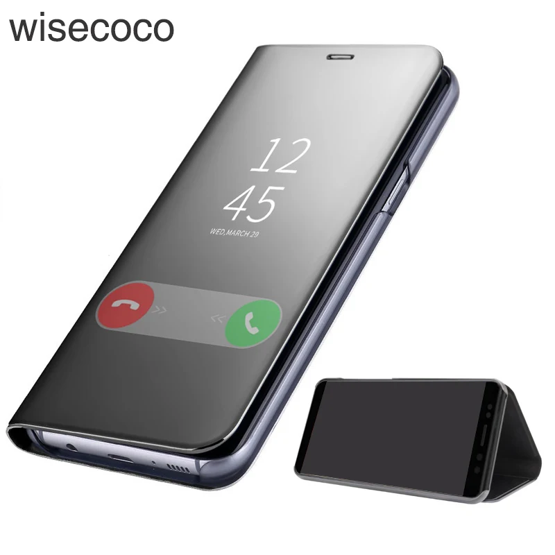 

wisecoco Mirror Cover For Samsung Galaxy A5 2017 SM-A520F SMA520F Case Leather Luxury Flip Smart Sleep Stand For Samsung A5 2017