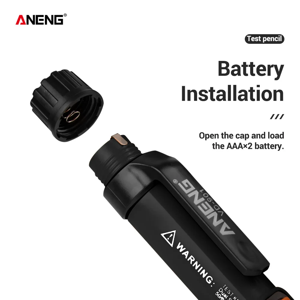 ANENG VD901 Electrical Tester Pen 12-1000V AC Voltmeter 100a AC Voltage Detector Multimeter Outlet Tester Circuit Breaker Finder