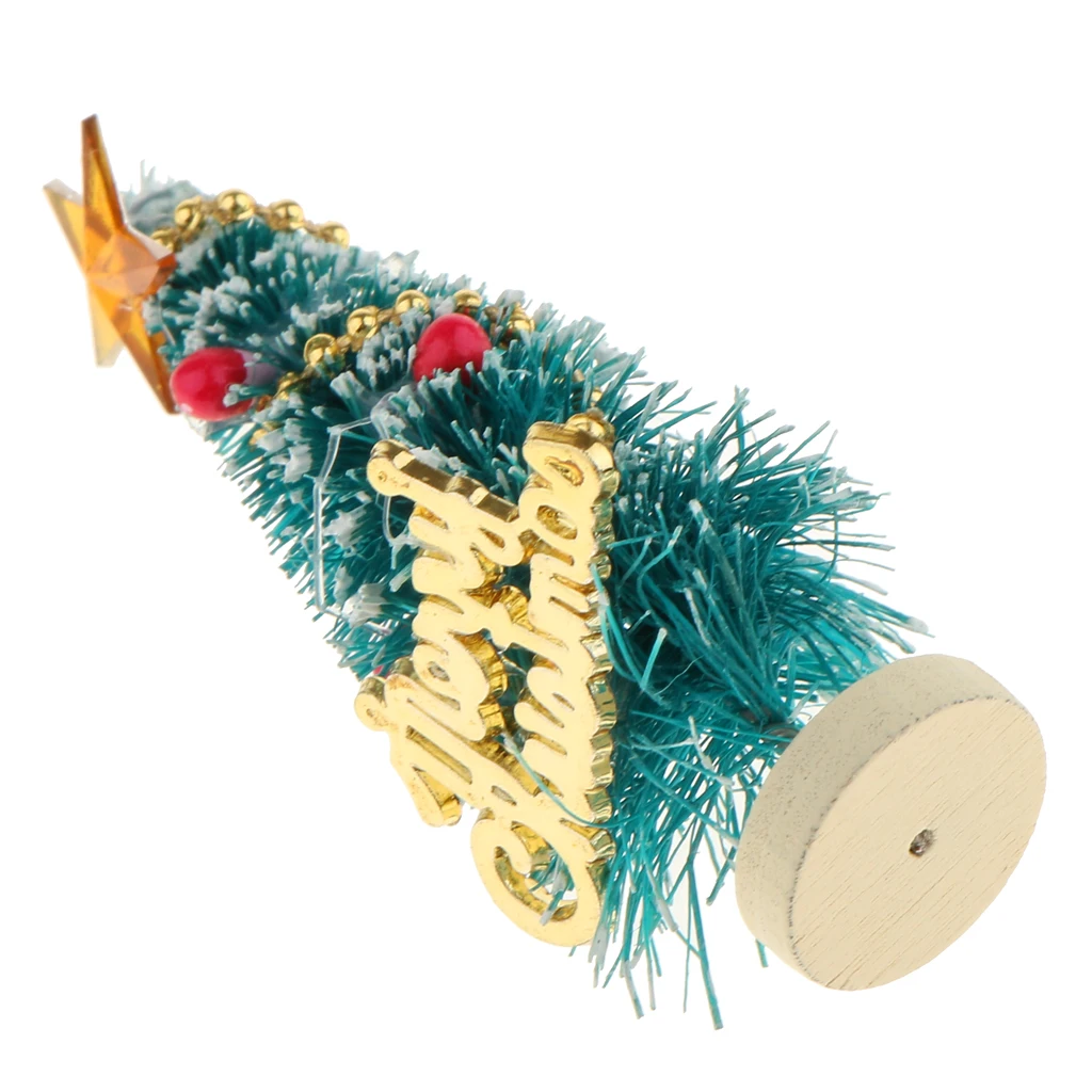 Pack of 20 Pieces Miniature Hanging Christmas Tree & Xmas Wreath Ornaments - Dollhouse Door Decor Kids Pretend Play Toy