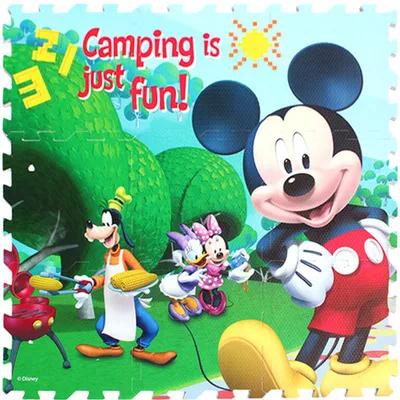 Hot Selling 9pcs Mickey Mouse Crawling Rug Foam Puzzle Mat Floor