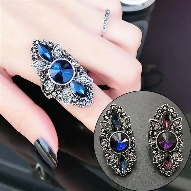 

edition vogue restoring ancient forefinger ring female crystal adornment ring euramerican individual character exaggerated tide