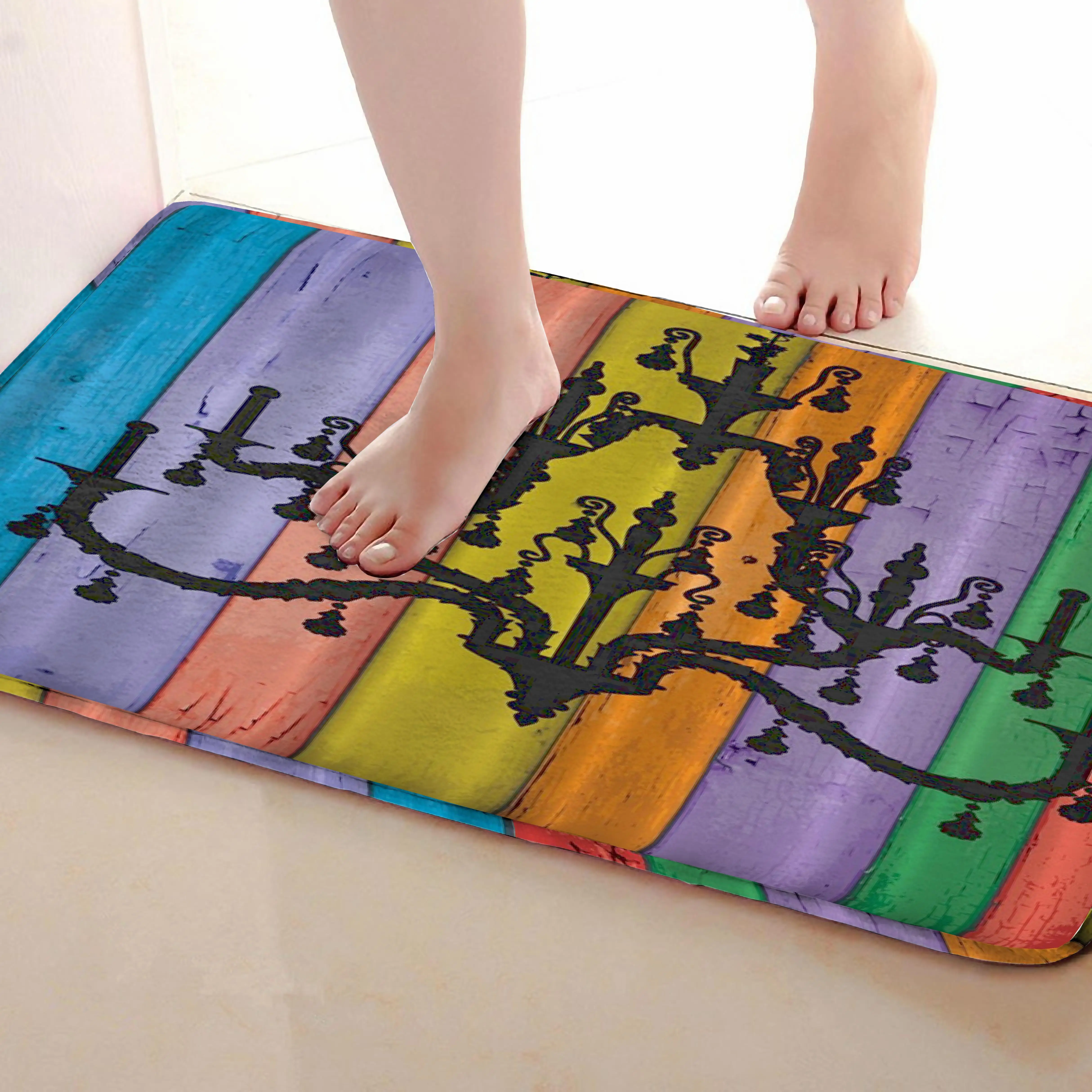 Легкий стиль коврик для ванной комнаты, смешной Противоскользящий коврик для ванной, занавески для душа s аксессуары, соответствующие вашей душевой занавеске