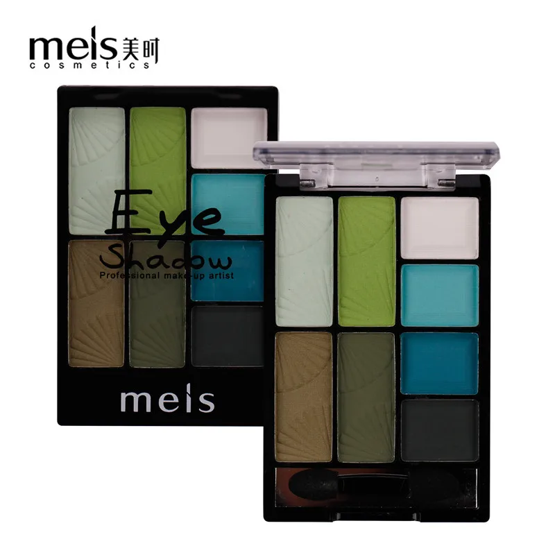 Бренд MEIS, Профессиональные Тени для век, 8 цветов, матовые тени для век, палитра, натуральная косметика, голый макияж, блестящие тени для век с кистью - Цвет: 3
