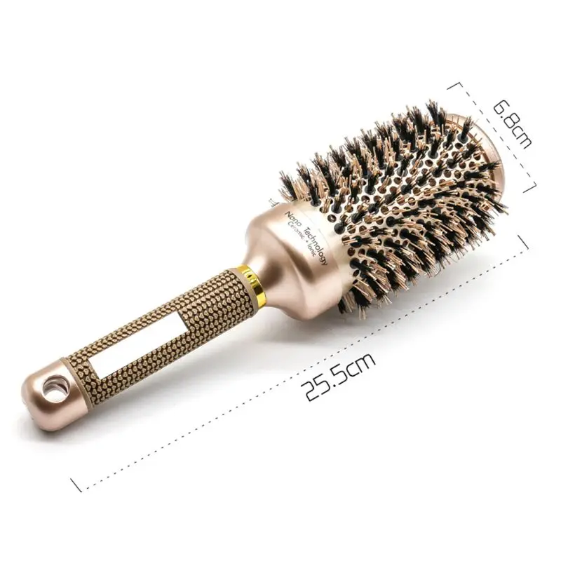 1 шт. круглая расческа для волос Парикмахерская завивка керамическая щетка для волос Утюг для волос Расческа Щетка для завивки Волшебная расческа круглая расческа щетки для волос