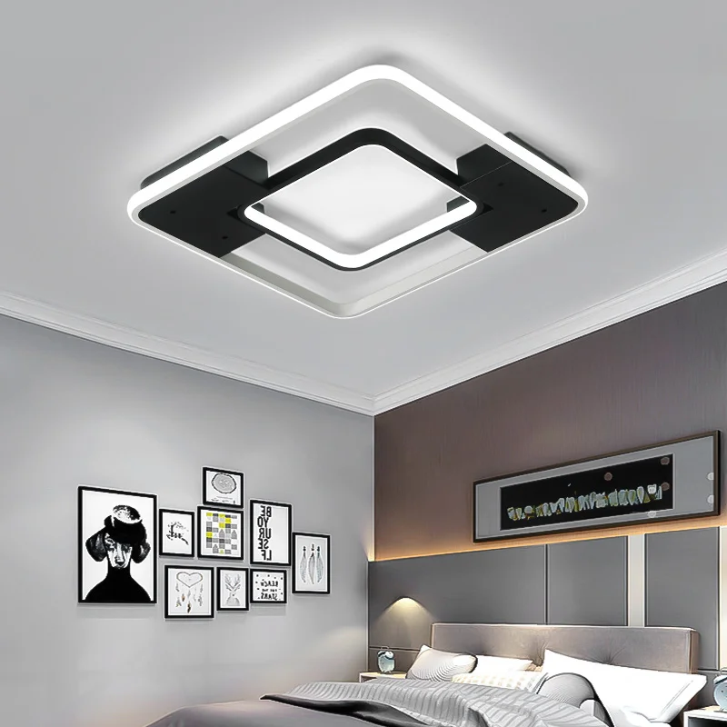 

Chandelier Lighting for Living room Bedroom AC85-265V Surface Mounted Modern Chandeliers Lustre Metal square Ceiling Chandelier