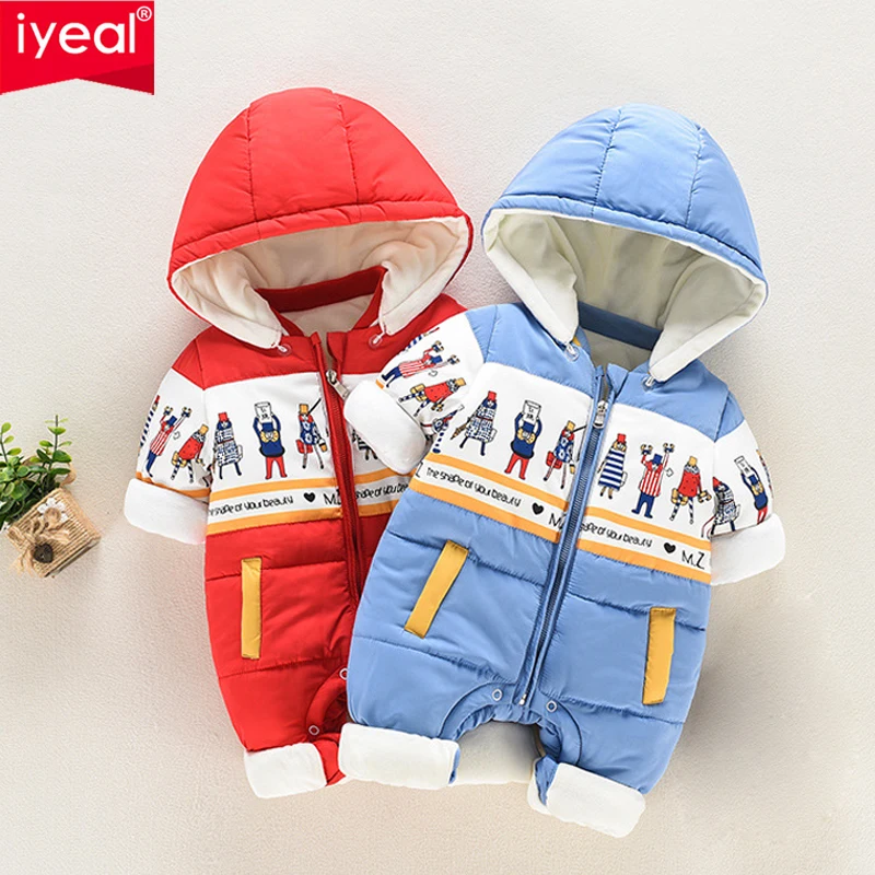 

IYEAL Infant Romper Baby Boys Girls Jumpsuit New born Bebe Clothing Hooded Toddler Baby Clothes Winter Warm Cartoon Baby Costume