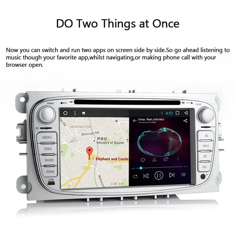 Top Xonrich Car DVD Player 2Din Android 8.1 For Ford Focus 2 S-Max C-Max Mondeo Galaxy Kuga 2008-2010 GPS Autoradio Audio StereoDAB+ 3