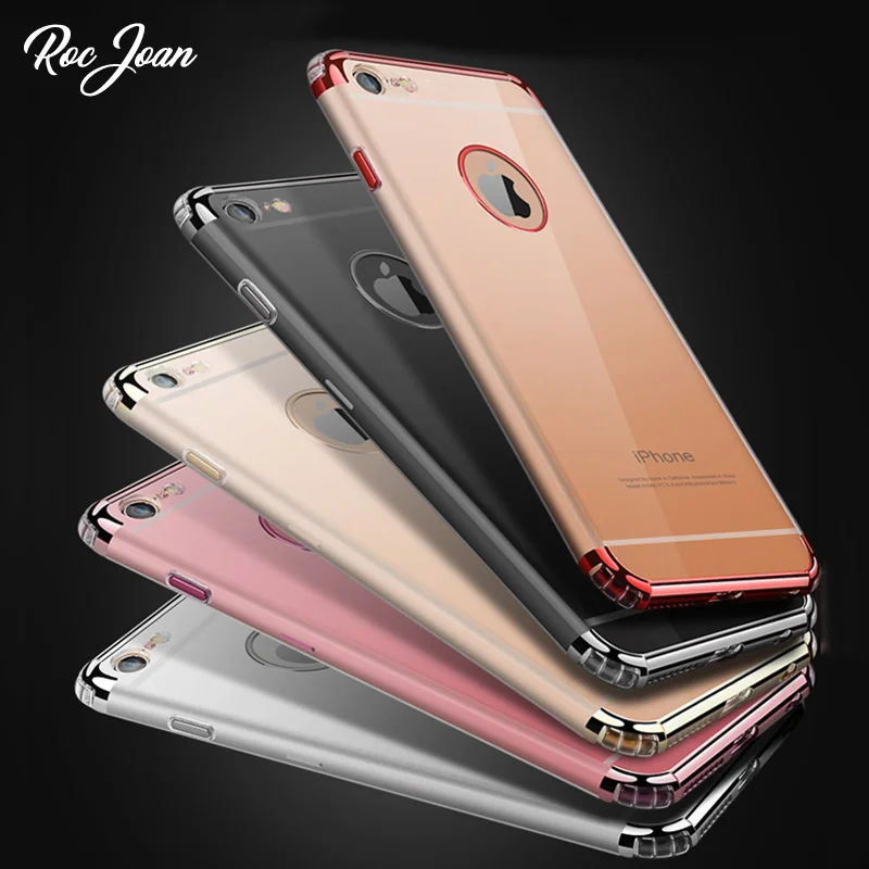Roc Joan 3 в 1 прозрачный чехол для Apple iPhone X XR XS Max 6 6S 7 8 Plus противоударный мягкий