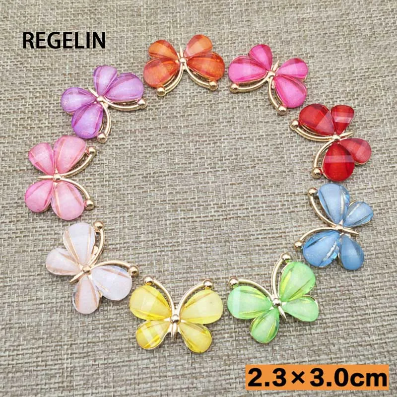 REGELIN 5 шт./лот Модный Цветной мобильный телефон с бабочкой из смолы ювелирные
