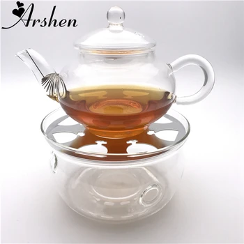 

Arshen New Design Glass Teapot Trivets Candle Heater Base Heat-Resisting Base For Teapot Coffee Water Scented Metal Heat Pad