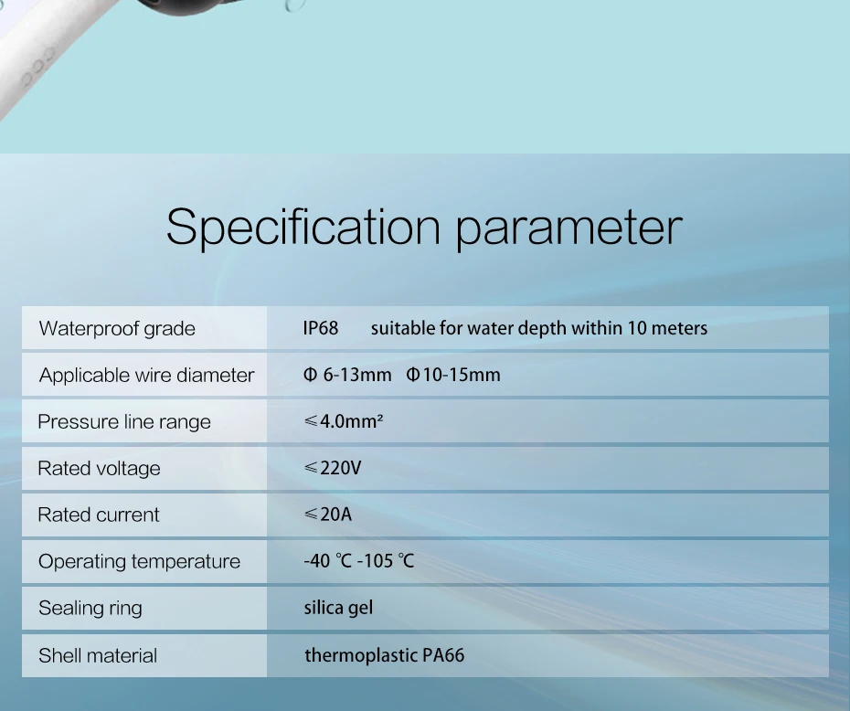 1 шт. водонепроницаемый разъем 3/5 pin IP68 220 В и 20a 6-13 мм 10-15 мм электрический провод кабель герметичный ретардант распределительные коробки Солнечный Garde