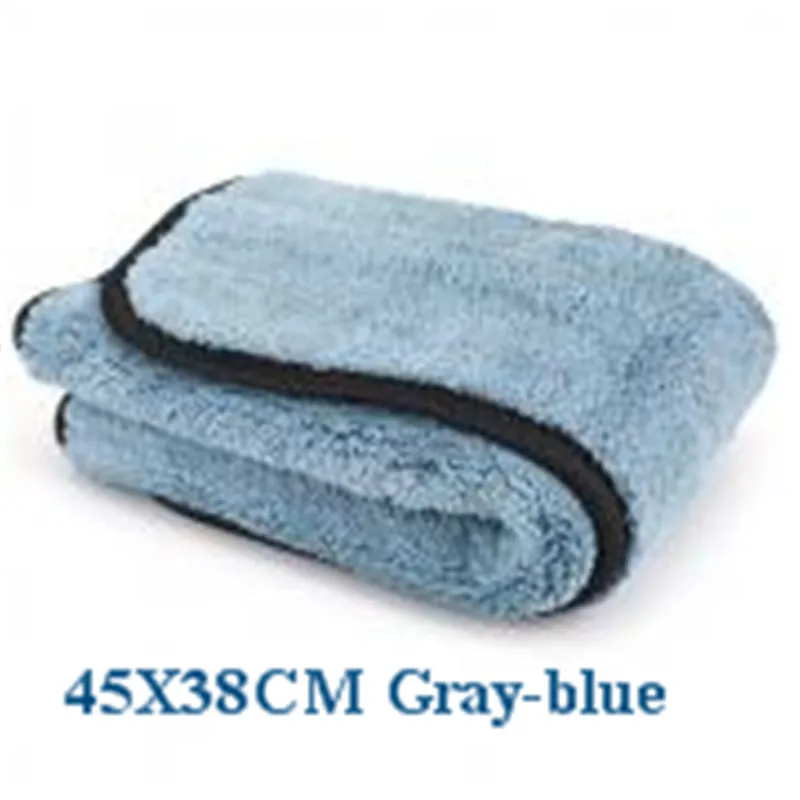 Автомобильный мягкость плюшевые микрофибры чистки автомобиля стирка, сушка Полотенца полиэфирное волокно салфетка для чистки автомобилей по уходу за автомобилем Стекло чистый разнообразную продукцию отличающуюся стилем - Цвет: 45X38CM Gray-blue
