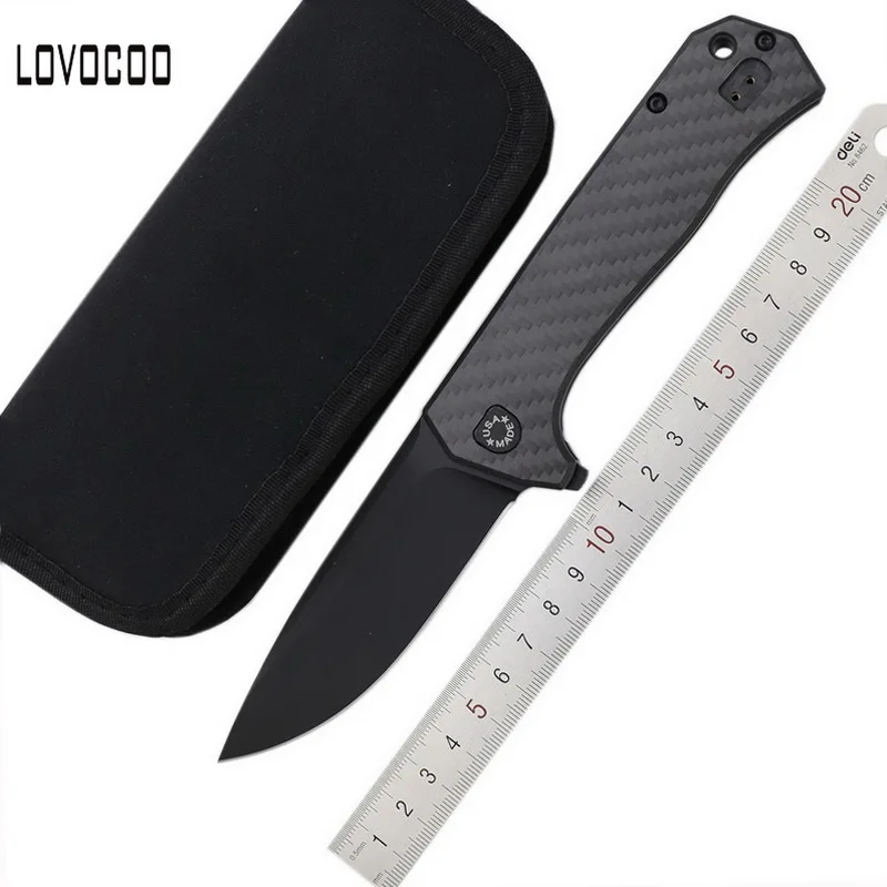 

LOVOCOO ZT Folding Knife CTS204P Blade Titanium Carbon Fibre Handle Bearing Tactical Knife Outdoor Camping Survival Pocket Knive