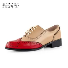 Женская обувь; Броги из натуральной кожи; женская обувь на плоской подошве; винтажные кроссовки ручной работы; цвет красный, коричневый; женские туфли-оксфорды из овечьей кожи;