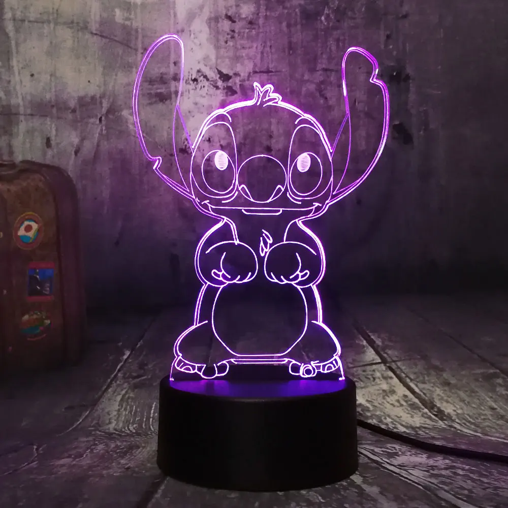 Candeeiro de Mesa Luz da Noite Ponto Criativo Painel Acrílico Crianças Lâmpada Cabeceira Usb 7 Cores Mudança Quarto Decoração Casa Presente 3d 10 usb 7 cores mudança quarto decoração casa presente