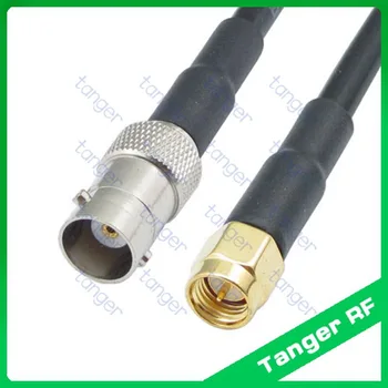 

Hot sale Tanger BNC female jack to SMA male plug connector RF RG58 Pigtail Jumper Coaxial Cable 40inch 100cm with High Quality