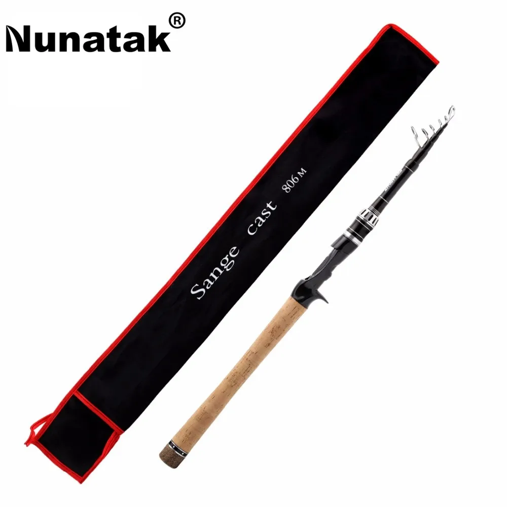 Nunatak Rods Reel Combo 2.1M Lure Travel Rod + 6.3:1/7.0:1 VIPER/HG 12BB Baitcasting Fishing Reel Centrifugal&Magnetic