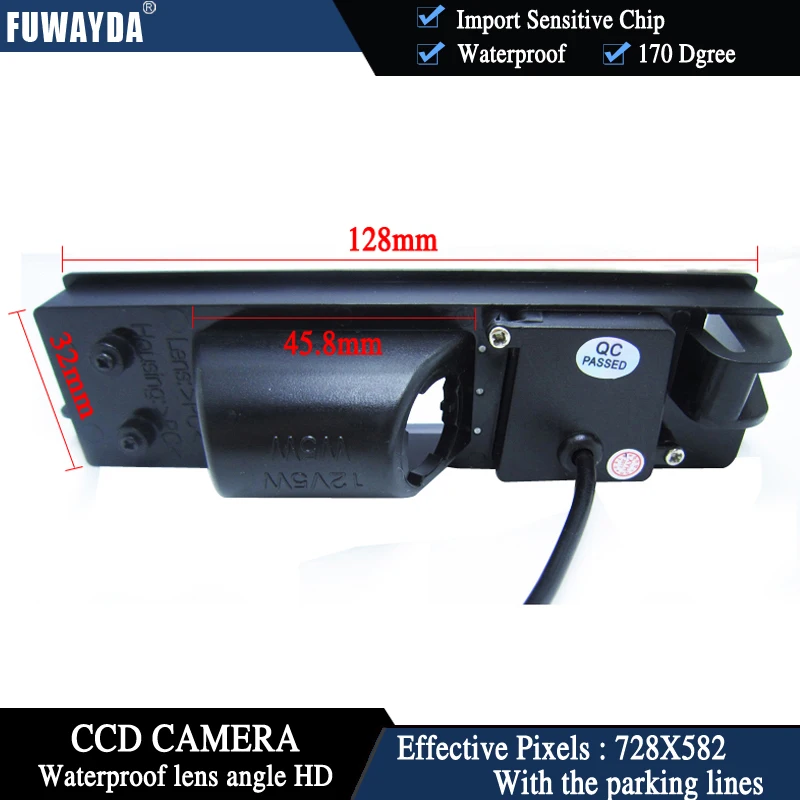 Автомобильная камера заднего вида FUWAYDA CCD/с контрольной линией/170