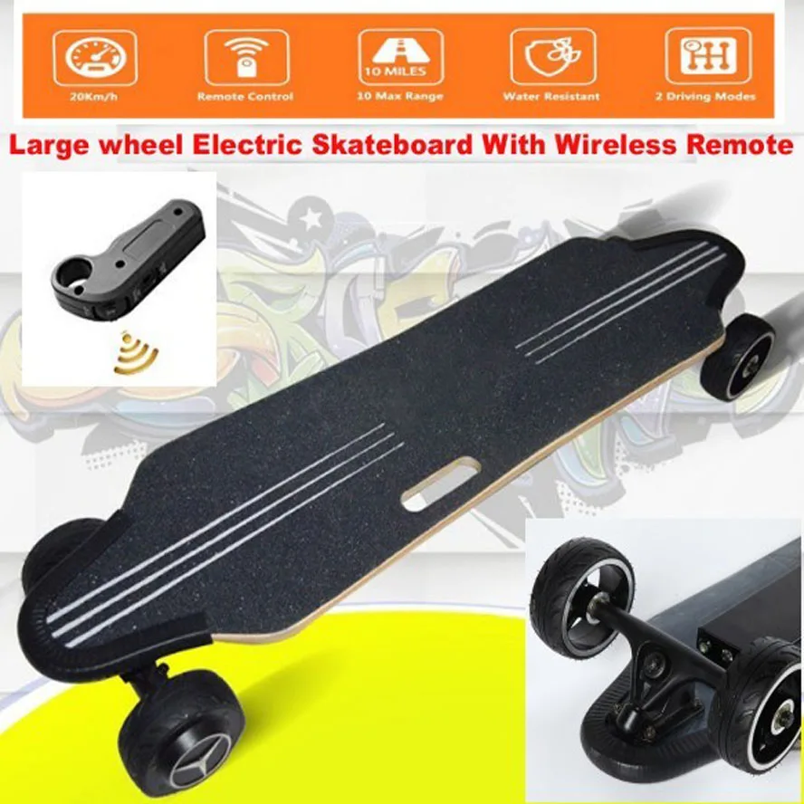 

Four Large Non-slip Wheel Electric Skateboard With Wireless Remote Controller Scooter Plate Skate Board for Adults Kids Off-road