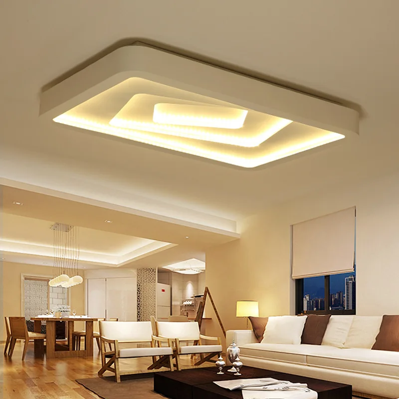 Modern LED Teto Lâmpadas de Iluminação Sala de estar ...