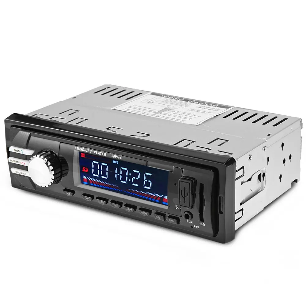 

Car Radio Auto Audio Stereo with 12V Bluetooth V2.0 SD FM MP3 Player AUX USB In-Dash Handsfree Call Phone Charger Remote Control