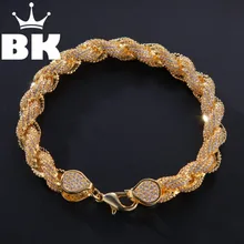 8 мм кубический красный шнур звено ожерелье Золото покрытые серебром Роскошные медь с фианитами в микро-паве кубинская цепь 8 дюймов