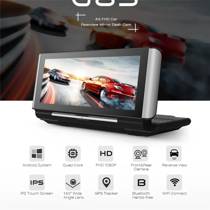 ZEEPIN 683 4G Rearview Mirror Dash Cam Android WiFi GPS ADAS Bluetooth Hands-free Car Driving Recorder