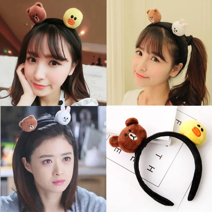 kids baby infant child girls and Mom Cute little rabbit bear headwrap hair bands Small yellow duck elastic ribbon headband Accessories  (9)
