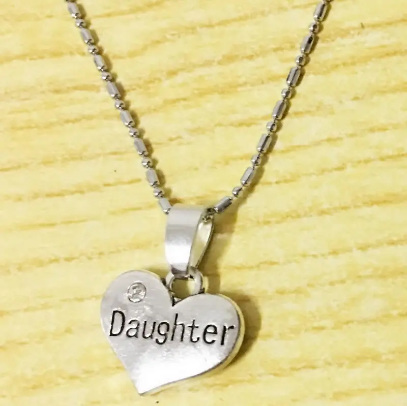 2 Styles Daughter Charm Necklace Girls Birthday Jewelry Giftin Chain