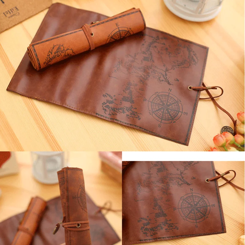 1 قطعة خمر قلم رصاص الحالات الإبداعية خريطة الكنز نشمر بو الجلود القلم أكياس متعددة الوظائف التجميل أكياس جيب حقيبة فرشاة حامل 1 قطعة خمر قلم رصاص الحالات الإبداعية خريطة الكنز نشمر بو الجلود القلم أكياس متعددة الوظائف التجميل أكياس جيب حقيبة فرشاة حامل