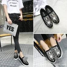 Женские лоферы на плоской подошве; стразы; обувь на плоской подошве; женская обувь без шнуровки; Женская замшевая обувь; 3162