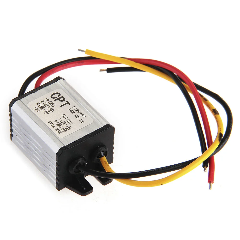 CARCHET DC В преобразователь 2A 12V до 9V понижающий модуль электропитания автомобиля