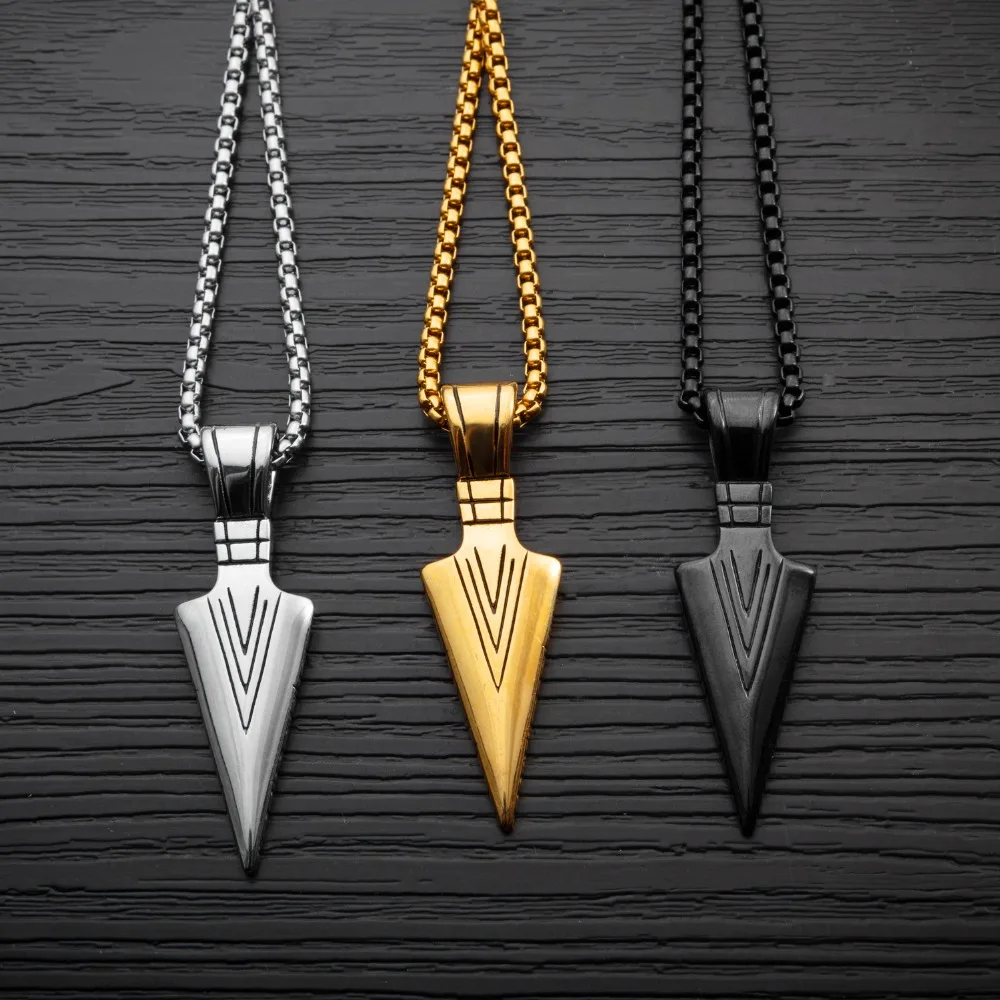 Fashion Vintage Personality Spear Pendant Men&#39;s Necklace Multi color optional accessories for ...