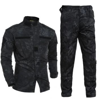 US Army Military Uniform Rattlesnake Camo Shooter Jacket Mens Python Grain Tactical Sets Man Jacket and Pants never shake a rattlesnake