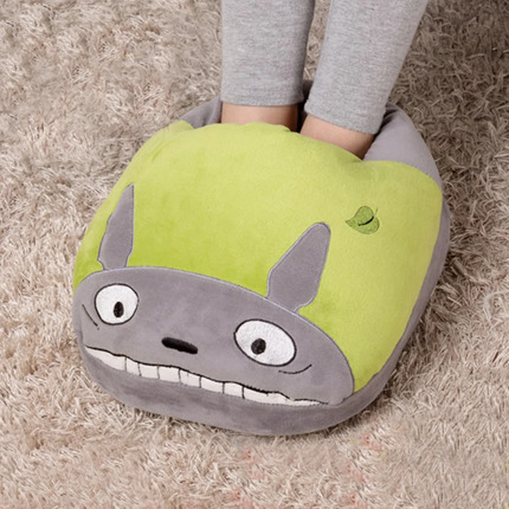 Cartoon warm feet pad inserted electric heating shoes feet heating pad