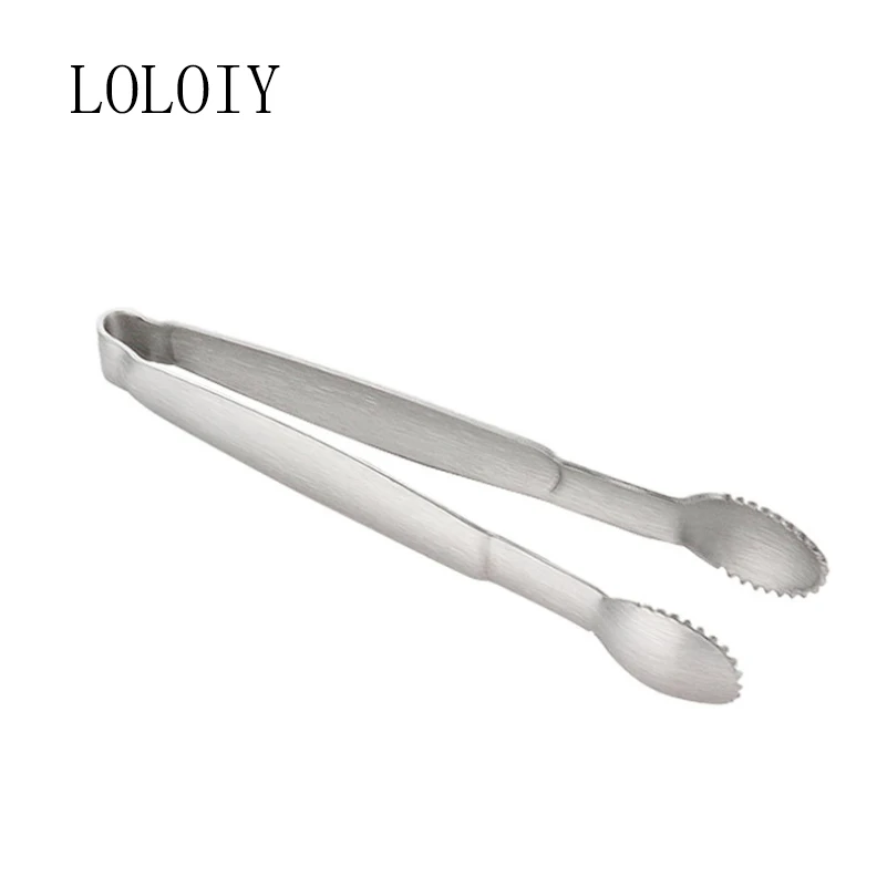 Stainless Steel Sugar Cube Tongs Kitchenware Non Slip Sugar Clamp Tongs