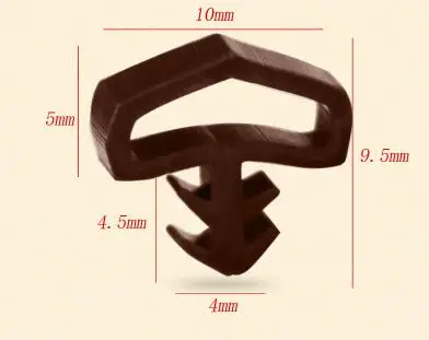 5 м ПВХ деревянные двери Краш бар Артикул окна двери и окна уплотнение поездки ветрозащитный слот для карт 21 разный размер - Цвет: Type11