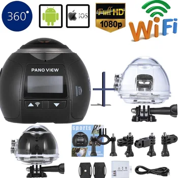 

Car DVR Mini Video Camera Wifi Panoramic Waterproof Camera Ultra HD Panorama Camera 360 Degree Sport Action Camera VR
